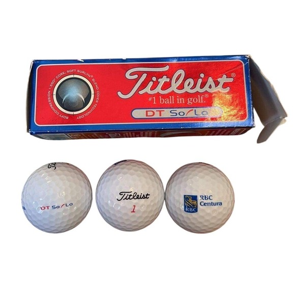 Titleist Other - Titleist DT SoLo Golf Balls 3 Count Sleeve White RBC Centura Logo New